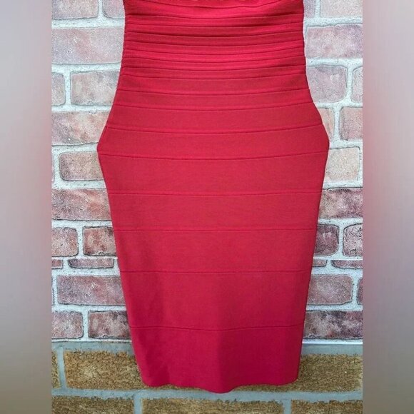 Hervé Léger Coral Bodycon Dress size XS - Picture 4 of 16